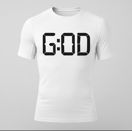 God’s Timing Compression Shirt (White) Sizes 2X-4X
